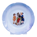 German Porcelain Children and Monkey Collector Plate