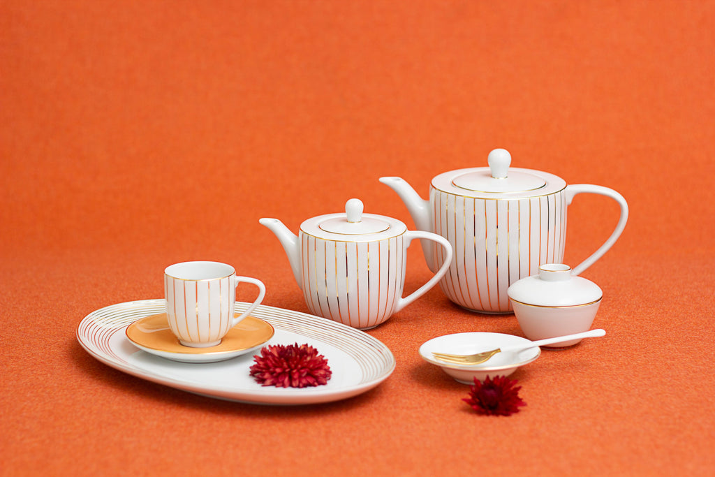 Tasse à espresso + soucoupe Golden Orbit (lot de 4)