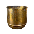 Aged Brass Primrose Pot — Hand‑Burnished