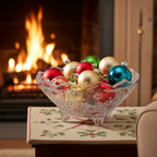 Mikasa Holiday Classics Kristallschale mit Fuß — Geätzte Schneeflocke