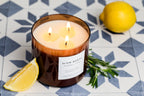 Rosemary + Lemon Signature 3-Docht Kerze – Helle Kräuterzitrusnote