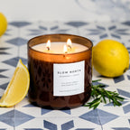 Rosemary + Lemon Signature 3-Docht Kerze – Helle Kräuterzitrusnote
