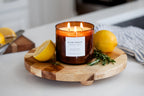 Rosemary + Lemon Signature 3-Docht Kerze – Helle Kräuterzitrusnote