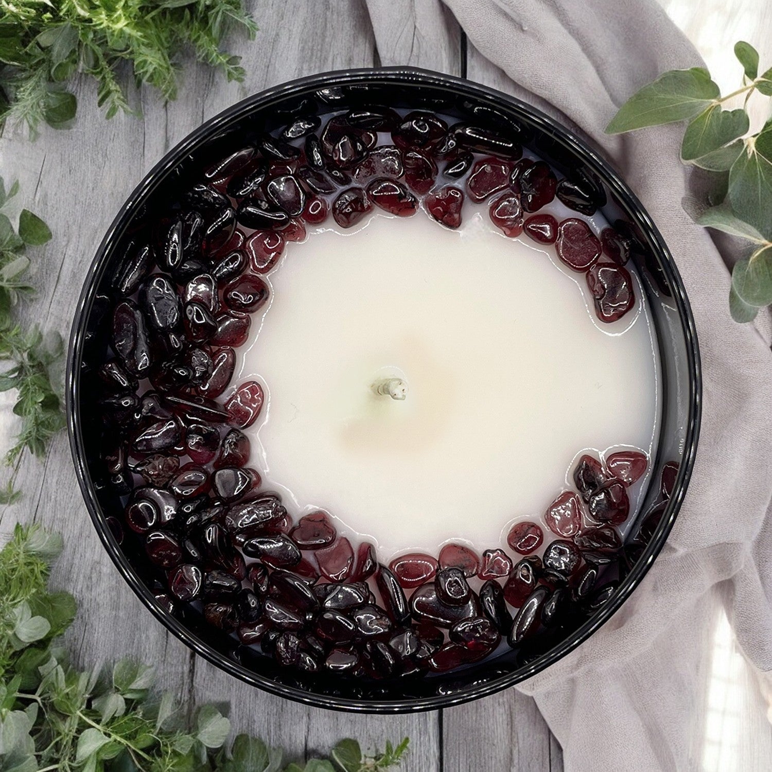 Root Chakra Crystal Candle — 9 oz