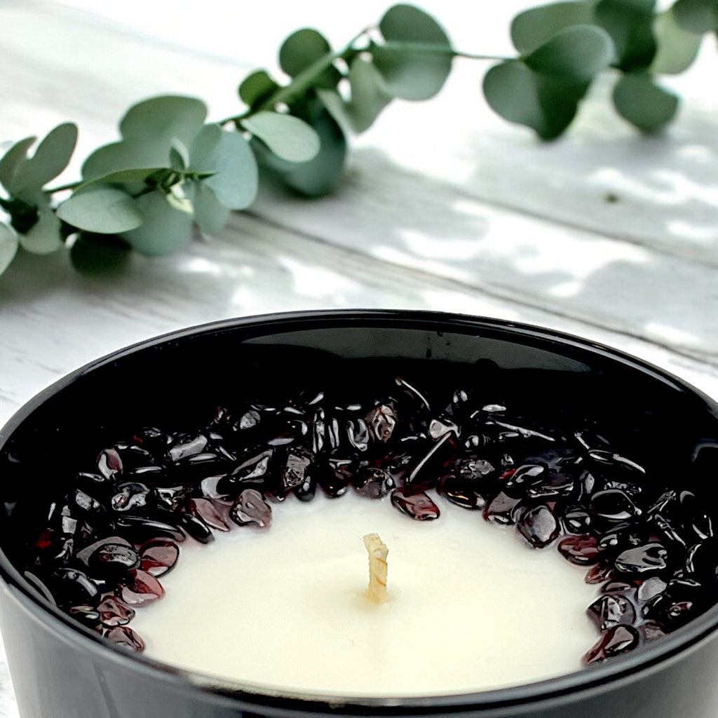 Root Chakra Crystal Candle — 9 oz