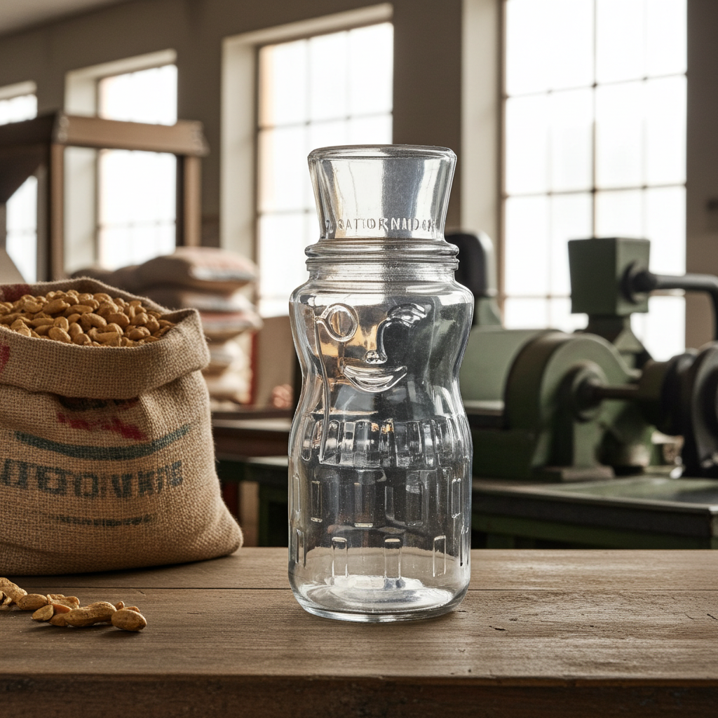 Bocal en verre Mr. Peanut 75e anniversaire Planters avec couvercle