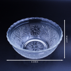 Anchor Hocking Glasschale "Sandwich" — 16 cm, geprägtes Blumenmuster