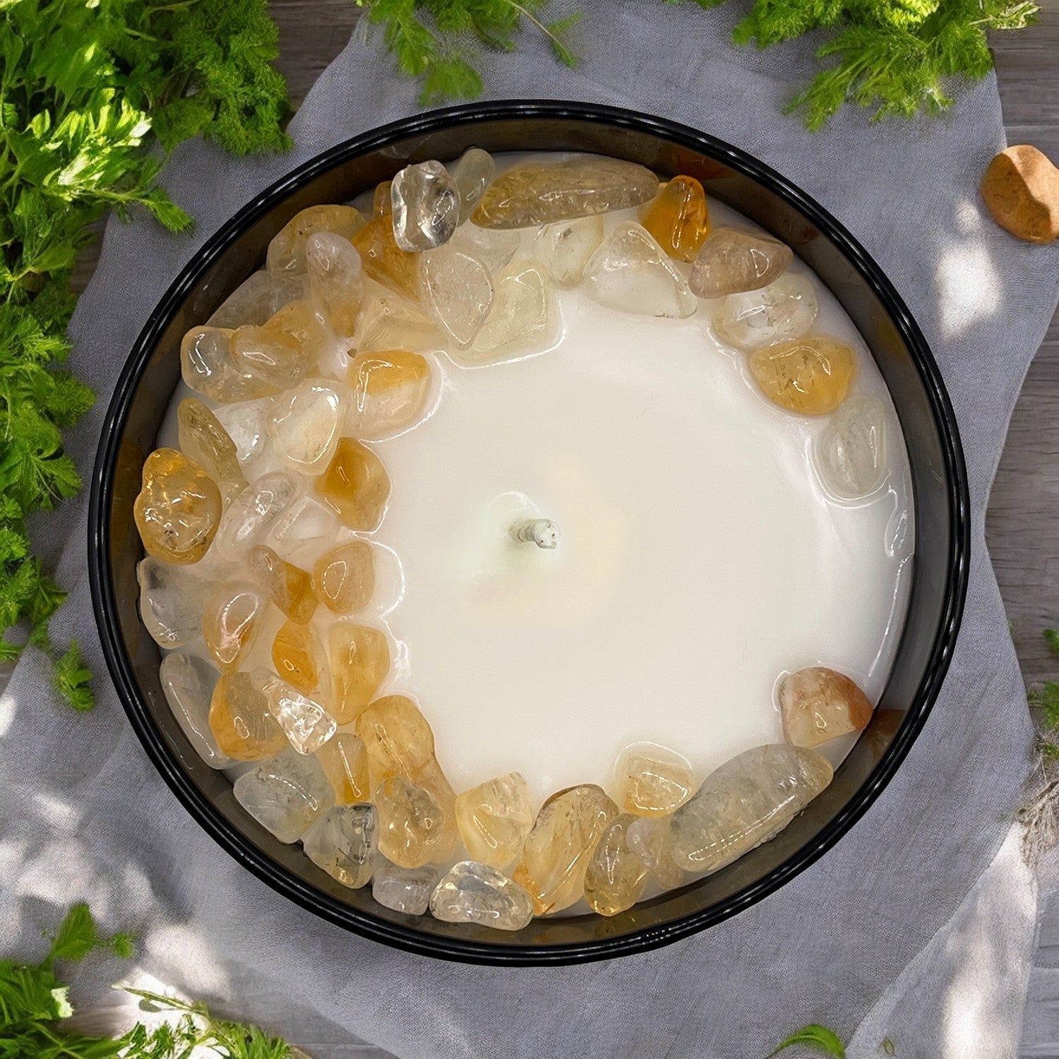 Herbal Tranquility Crystal Candle — 10 oz
