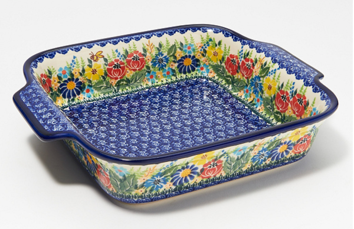 9x9 Polish Pottery Square Baker