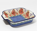 Plat carré en céramique polonaise 23x23 cm