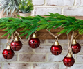 Burgundy Metal Bell Garland - 54-Inch