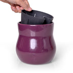 Keramik-Pflanztopf mit Gummieinsatz – Violett