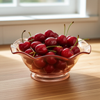 Jeannette Glass Serving Bowl - Ruffled Pedestal Design
