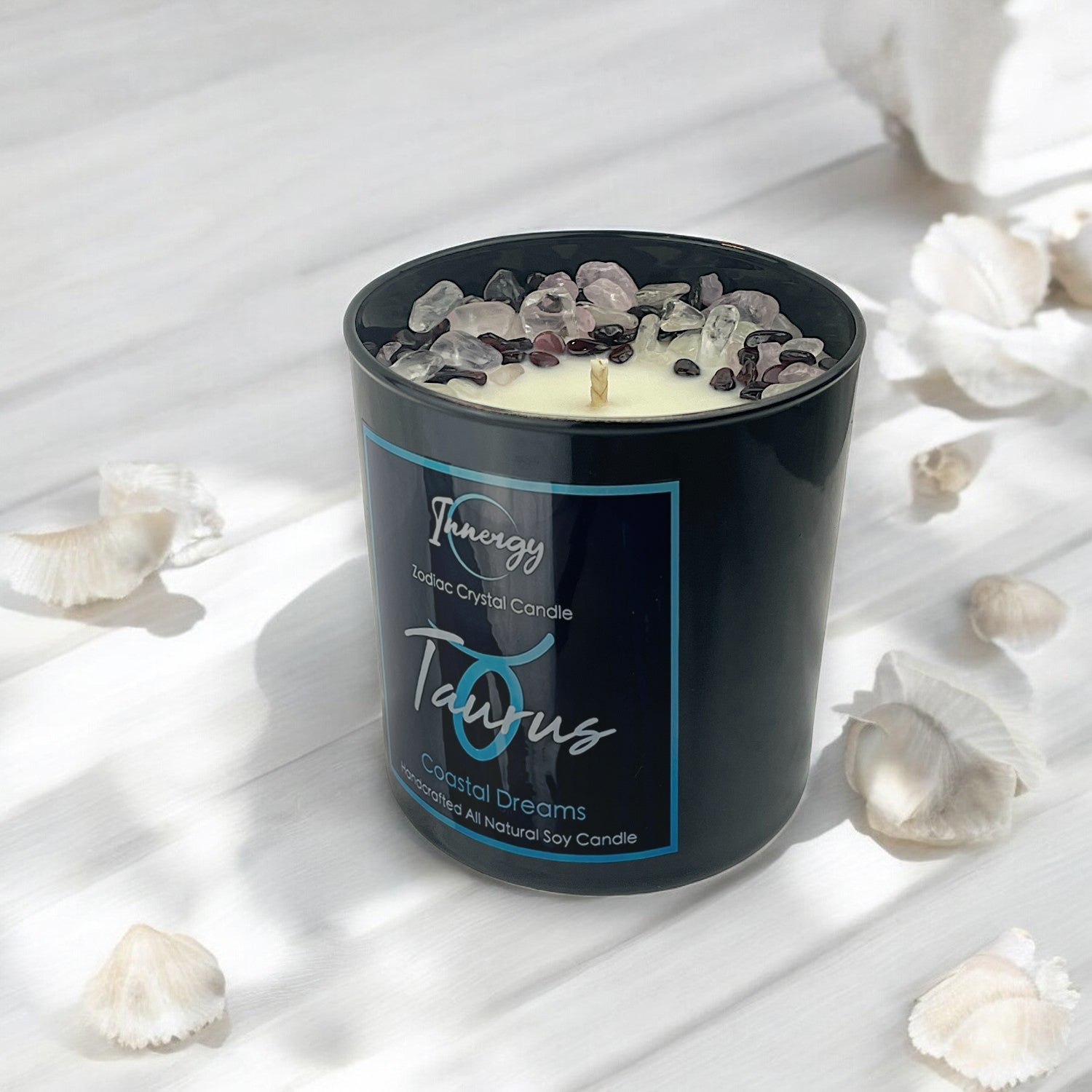 Taurus Zodiac Crystal Candle — 10 oz