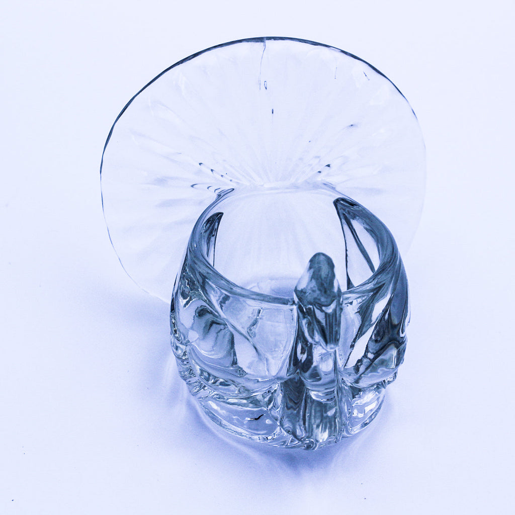 Vintage AVON 1979 Glass Turkey Tealight Holder Thanksgiving Decor