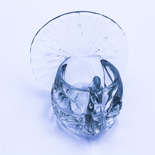 AVON Clear Pressed-Glass Turkey Tealight - 1979 Collectible