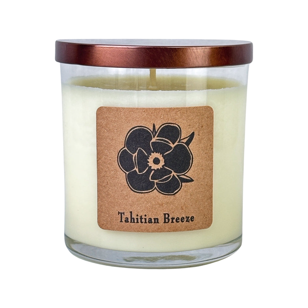 Tahitian Breeze Soy Candle - 10 oz Gardenia Scent