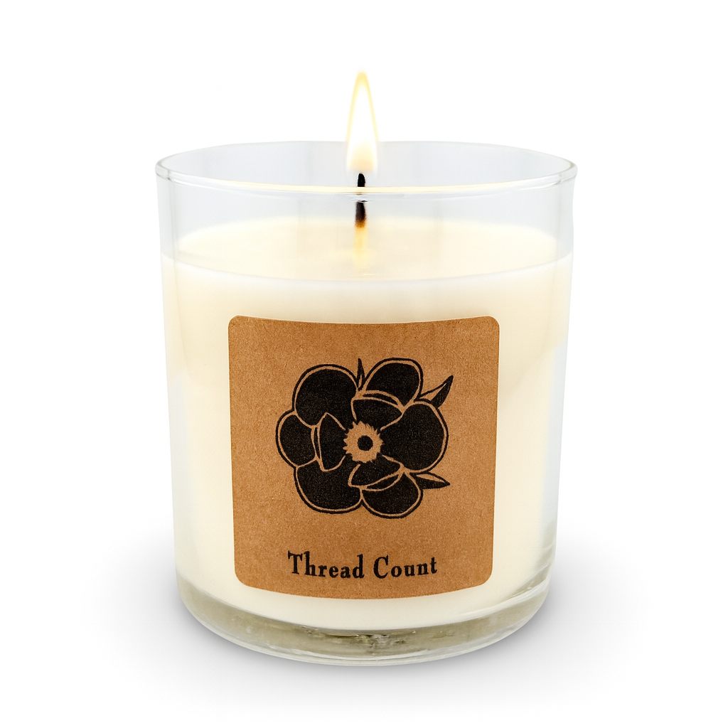 Thread Count 10 oz Soy Candle - Cotton Blossom and Lavender