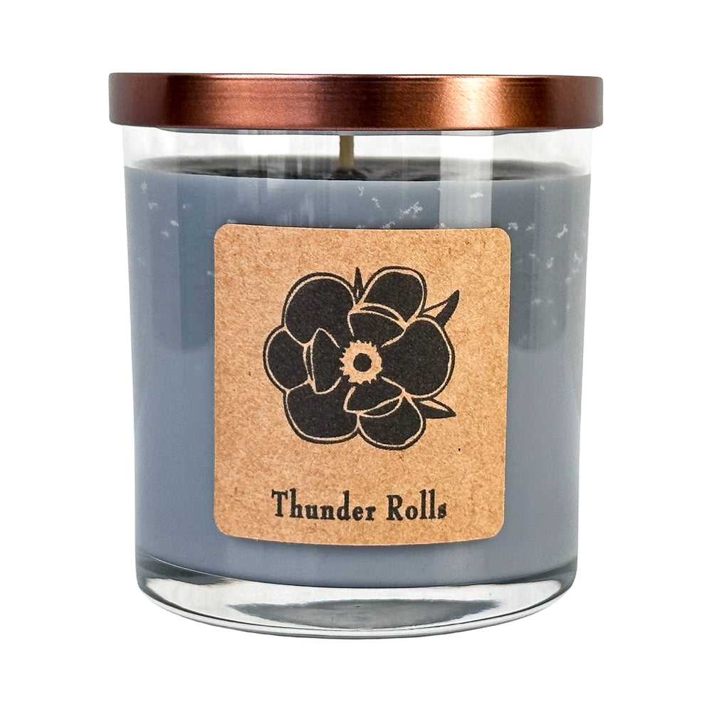 Thunder Rolls 10 oz Soy Candle - Petrichor Scent