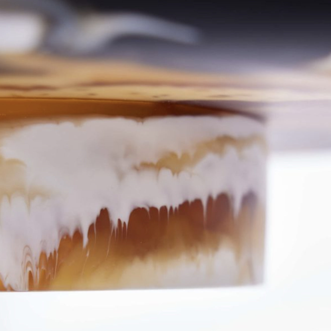 Theo Marbled Pedestal Tray — Espresso & White
