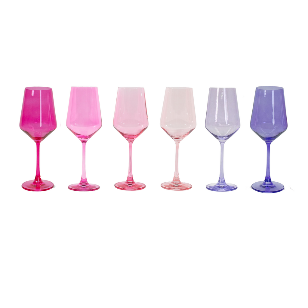 Zuckerwatte-Ombré Weingläser — 6er-Set