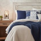 DaDa Bedding Patchwork Denim Blue Elegance Böhmische Euro-Kissenhülle - 66 x 66 cm - 1 Stk. (JHW660)