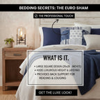 DaDa Bedding Patchwork Denim Blue Elegance Böhmische Euro-Kissenhülle - 66 x 66 cm - 1 Stk. (JHW660)