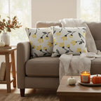 DaDa Bedding Yellow Fleur Floral Botanical Frühlings-Wandbehang Kissenbezug, 40x40 cm (18112)