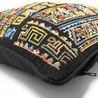 DaDa Bedding Ethnische Ornamente Geometrische Schwarze Wandteppich Kissenbezüge 40cm (18118)