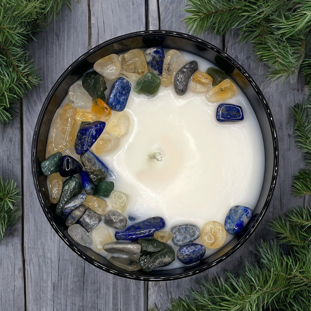 Botanical Gin & Juniper Crystal Candle — 10 oz