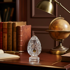 Bleikristall Lead Crystal Egg Paperweight – German Cut Crystal Pedestal Design