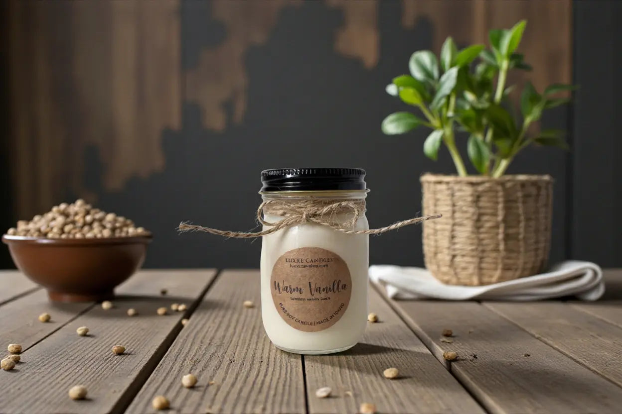 Bougie Vanille Chaleureuse | Bougie en Soja Biologique
