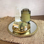 Confiserie-Tablett aus Messing und Glas im viktorianischen Stil