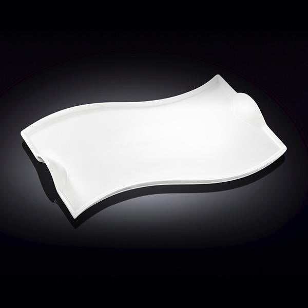Flat Porcelain Dish with Handles – 14 inch – Single Piece