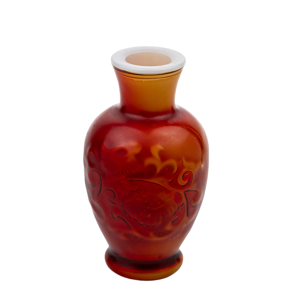 Avon Spring Bouquet Fragranced Vase - Oriental Red Cased Glass