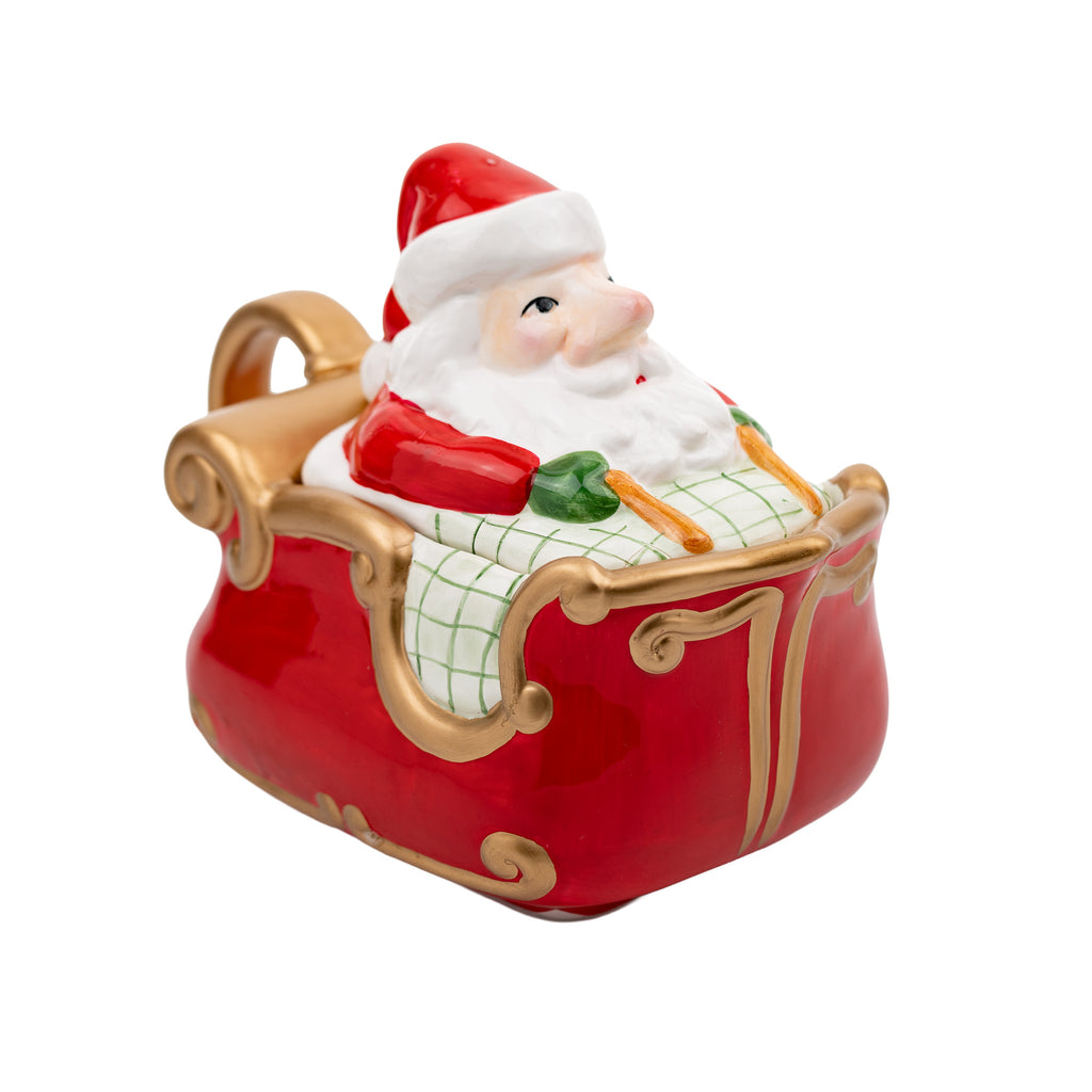 House of Lloyd 1992 Santa's Sleigh Ride Cookie Jar - Ceramic Sleigh