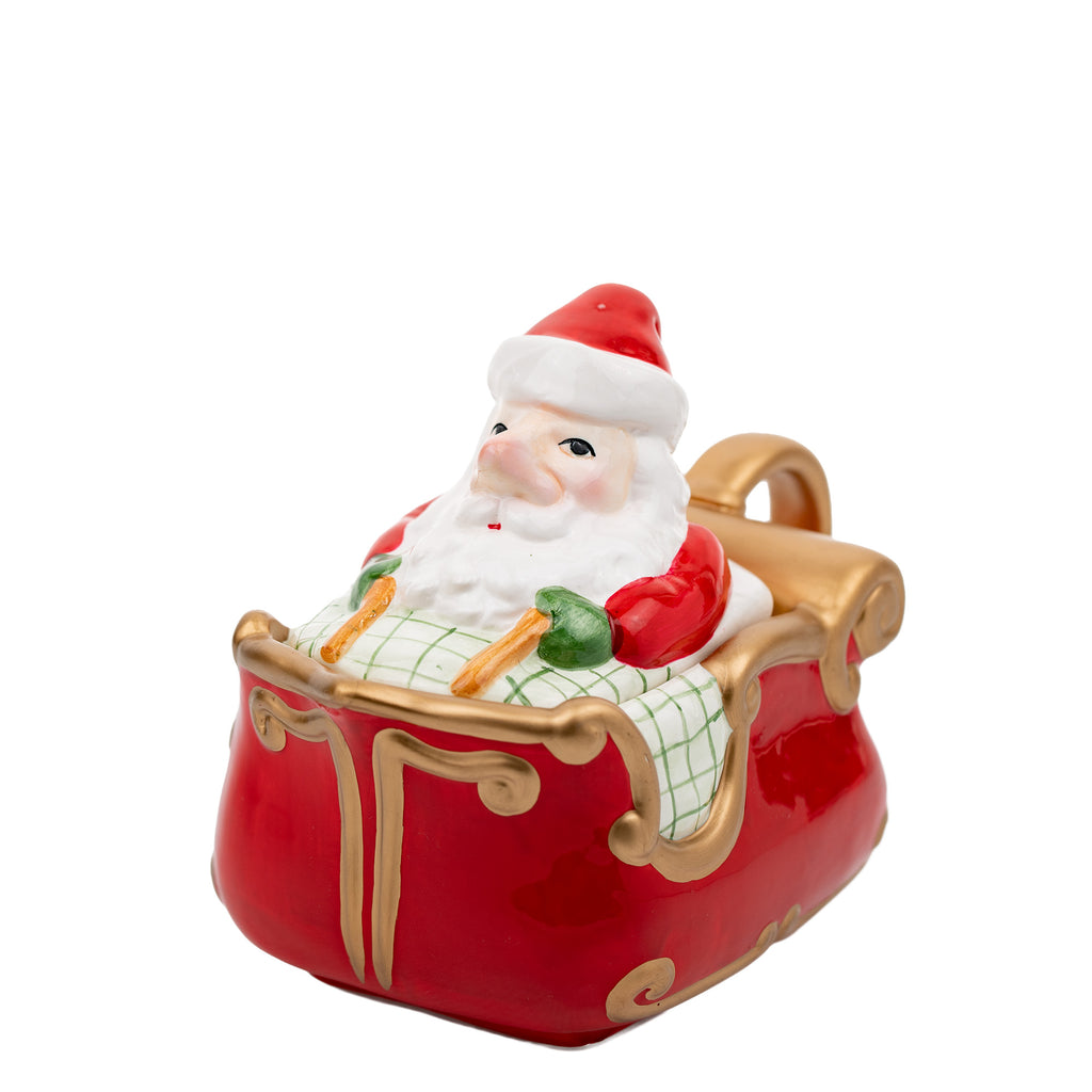House of Lloyd 1992 Santa's Sleigh Ride Cookie Jar - Ceramic Sleigh