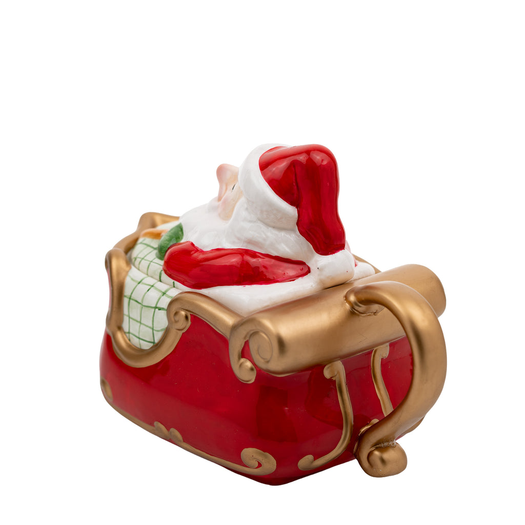 House of Lloyd 1992 Santa's Sleigh Ride Cookie Jar - Ceramic Sleigh