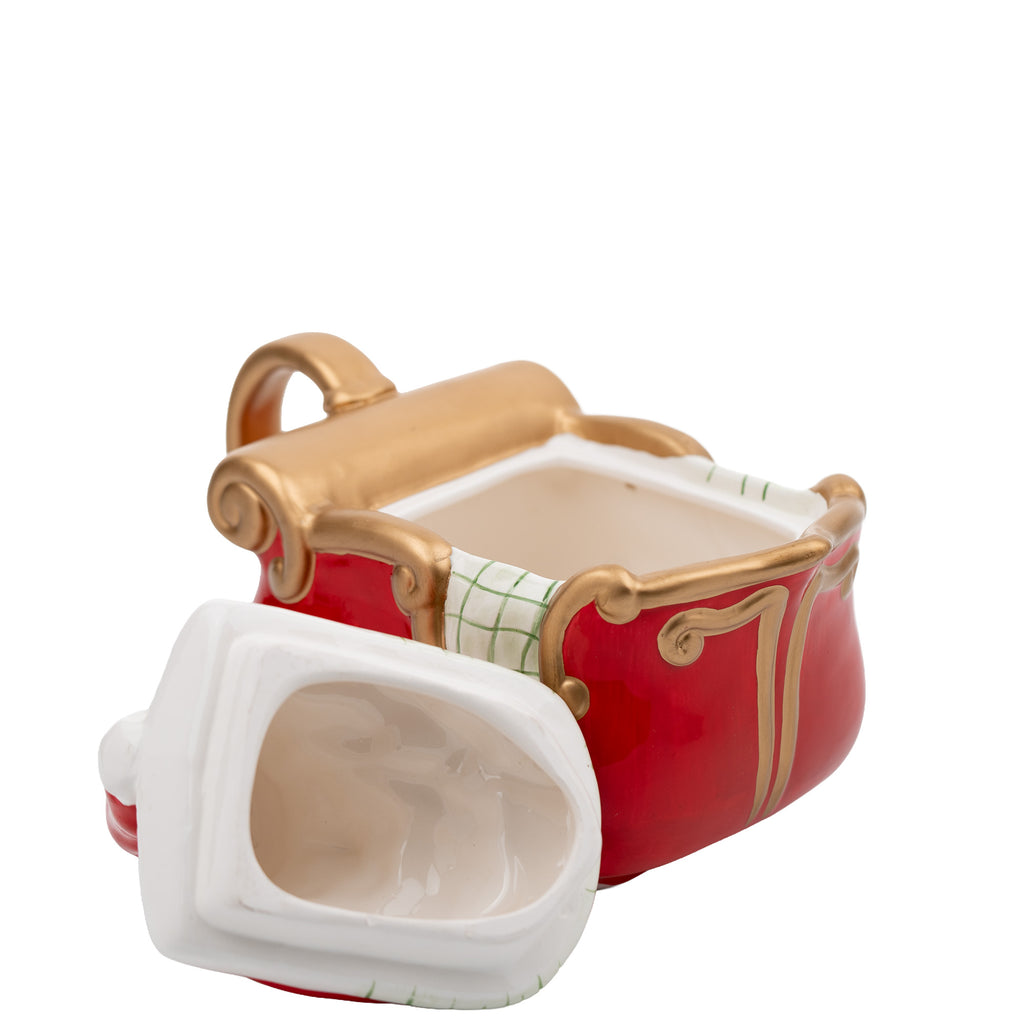 House of Lloyd 1992 Santa's Sleigh Ride Cookie Jar - Ceramic Sleigh
