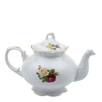 Arthur Wood & Son Staffordshire Floral Teapot #6489 - Gilt Trim