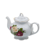 Arthur Wood & Son Staffordshire Floral Teapot #6489 - Gilt Trim