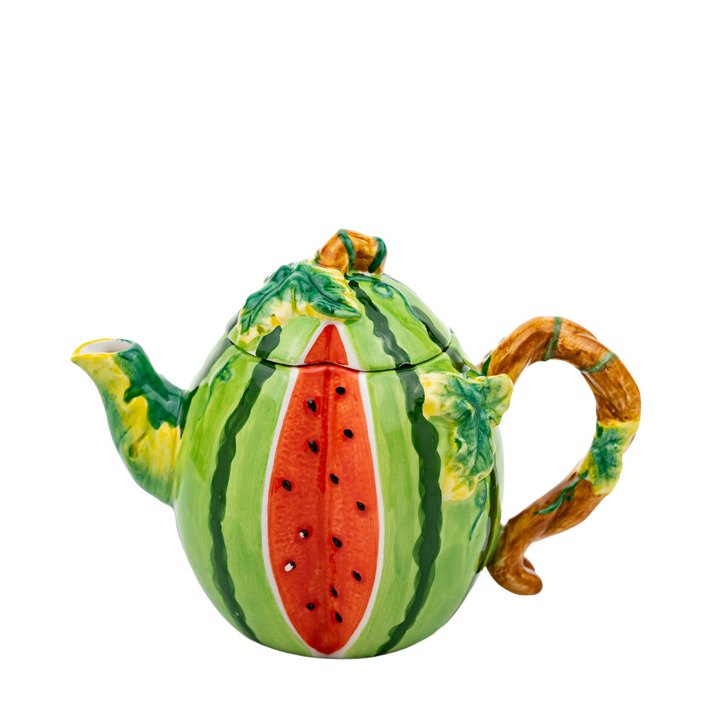 Ceramic Watermelon Teapot - Whimsical Fruit-Shaped Teapot