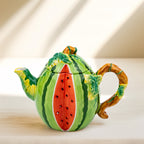 Ceramic Watermelon Teapot - Whimsical Fruit-Shaped Teapot