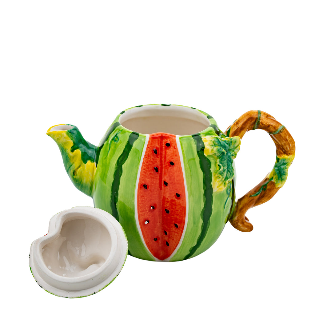 Ceramic Watermelon Teapot - Whimsical Fruit-Shaped Teapot