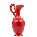 Handmade Ceramic Ewer - Glossy Red Glaze