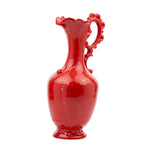 Handmade Ceramic Ewer - Glossy Red Glaze