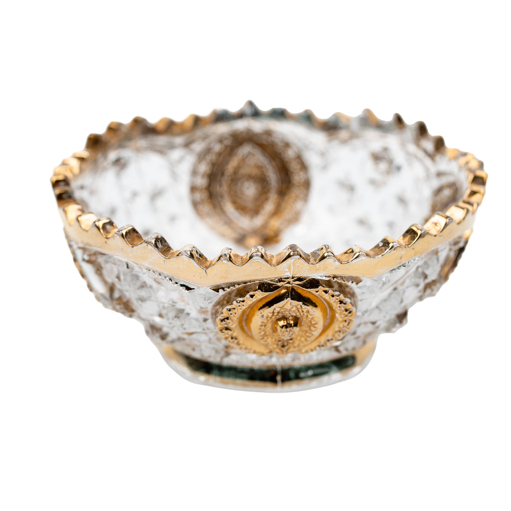 Northwood Memphis Medallions Bowl - Gold Gilt Trim