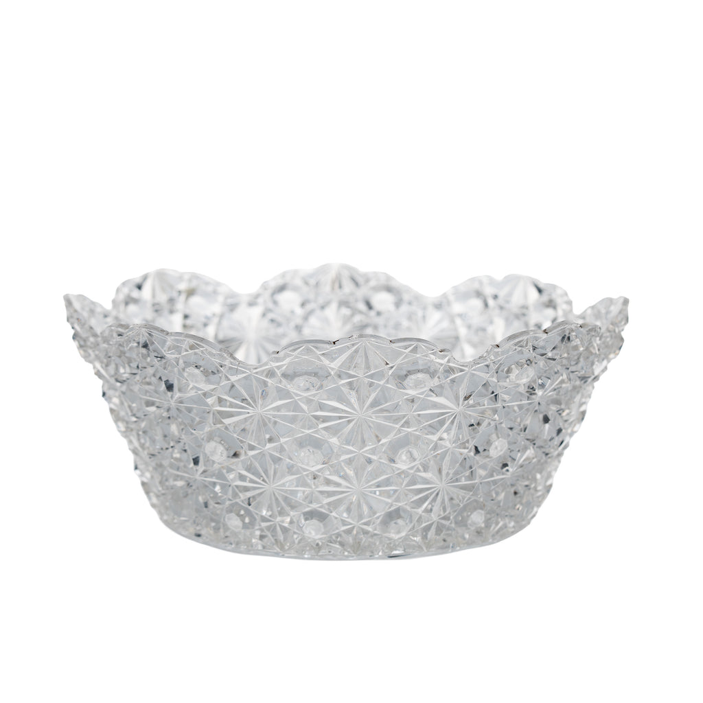 Doyle & Company No. 300 Daisy & Button Bowl - Scalloped Starburst Glass