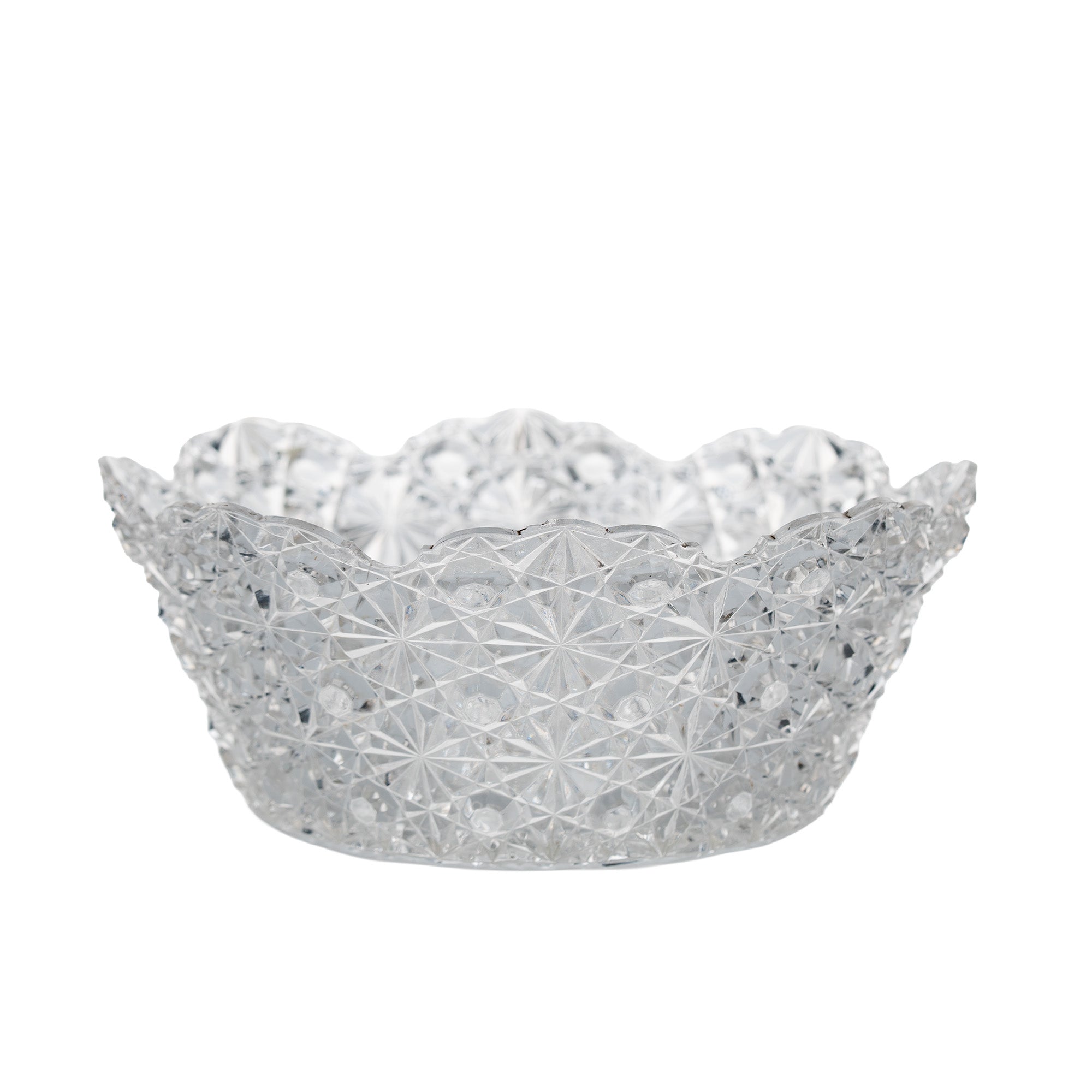 Doyle & Company No. 300 Daisy & Button Bowl - Scalloped Starburst Glass