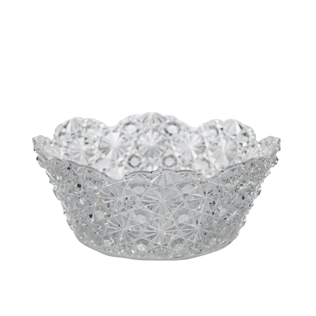 Doyle & Company No. 300 Daisy & Button Bowl - Scalloped Starburst Glass